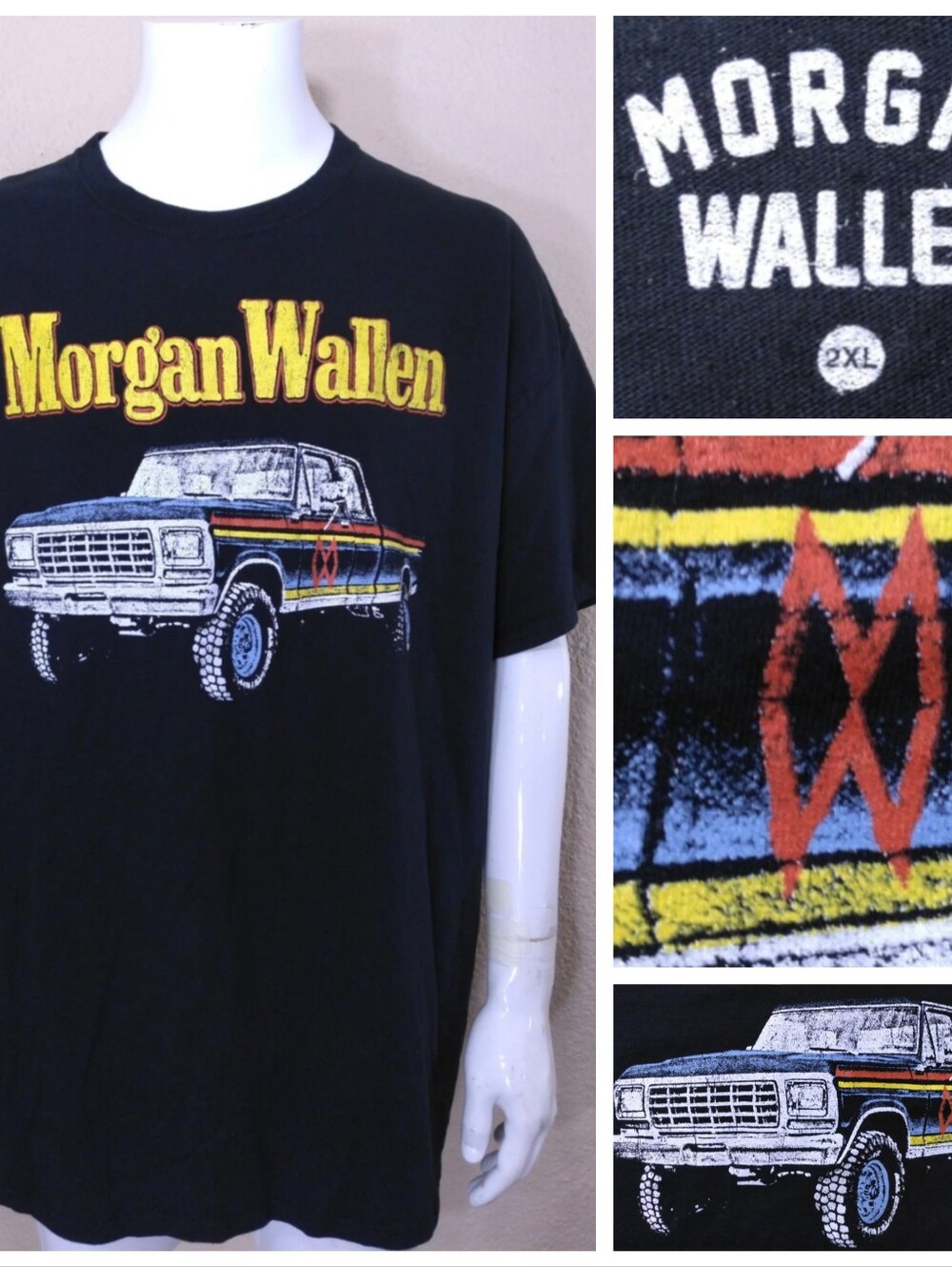 MORGAN WALLEN T Shirt 2XL PICKUP TRUCK Graphic Tee XXL Official Merch PROBLEM SS